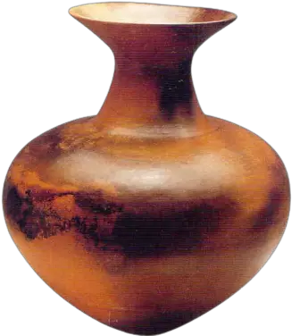 Pieza de cerámica cocida con serrín