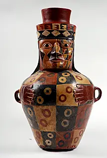 Pieza de cerámica wari peruana estilo Conchopata